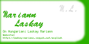 mariann laskay business card